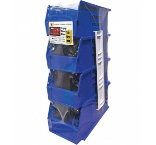 Quantum Storage RQUS230BL Hang Stack Bins  Blue - 
