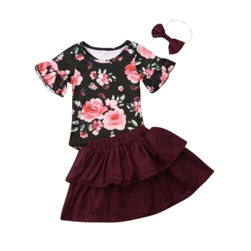 Newborn Baby Girls Floral Romper