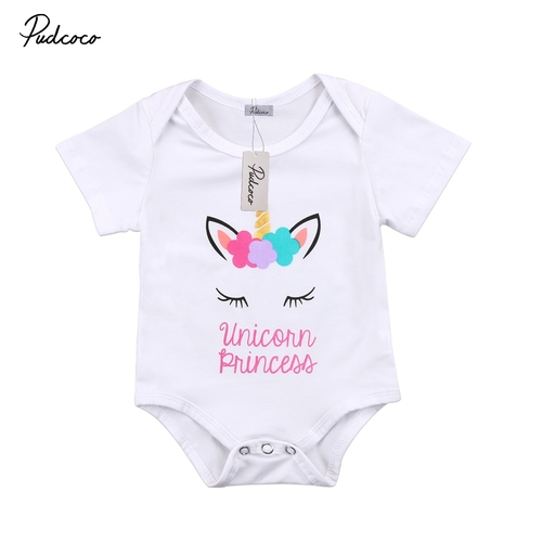 2018 Cotton Newborn Infant Baby Girls Unicorn