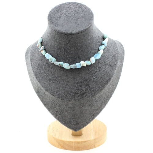 Larimar from the Dominican Republic 20 beads necklace.