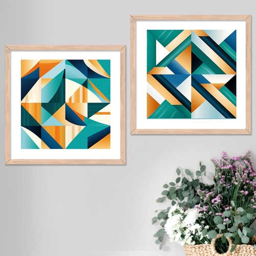 Premium Digital Abstract Art Wall Decor Paintings with Frame for Home