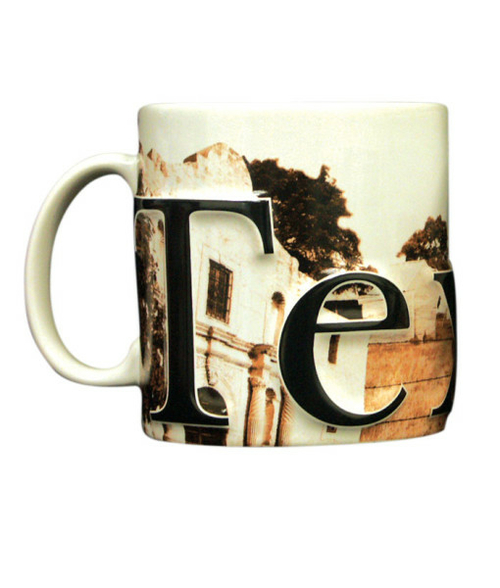 Texas 18 oz Duo Tone Brown Relief Mug