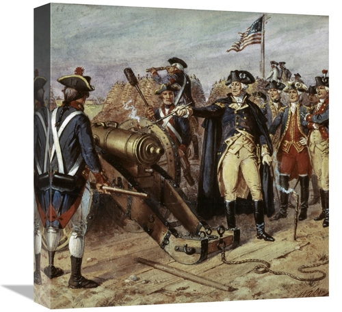 Global Gallery GCS-279024-16-142 16 in. Washington Firing First Shot a