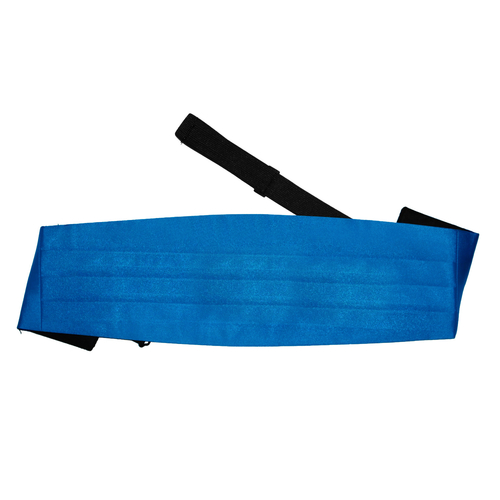 Plain Satin Cummerbund - Electric Blue
