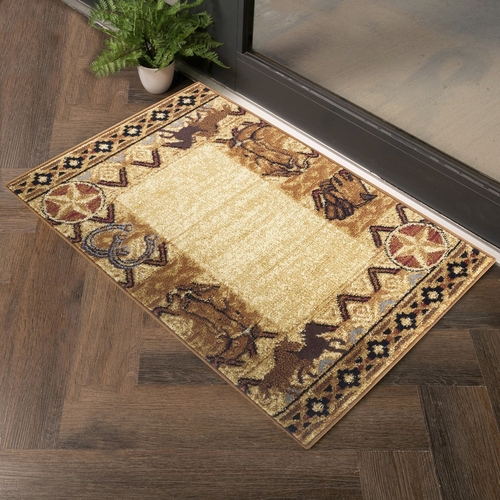 Tribes GC_YLS4011 Beige 2 ft. x 3 ft. Southwest Area Rug