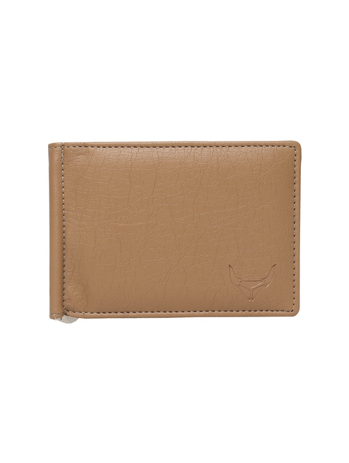 Beige Leatherette Wallet For men