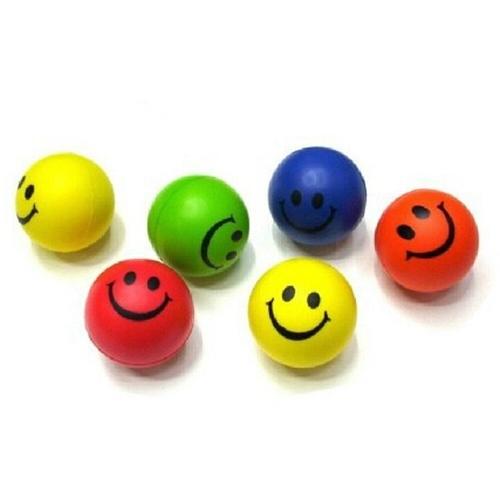 new 1 PC Mini Neon Smile Face Relaxable Balls