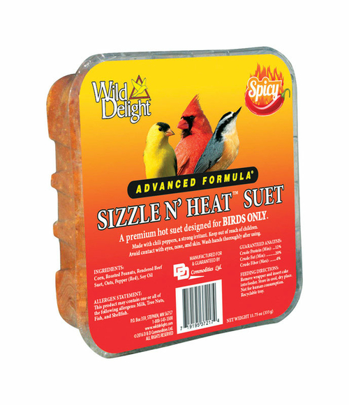 D&D Commodities 372175 11.7 oz Sizzlenheat Suet Cake-  12 Count