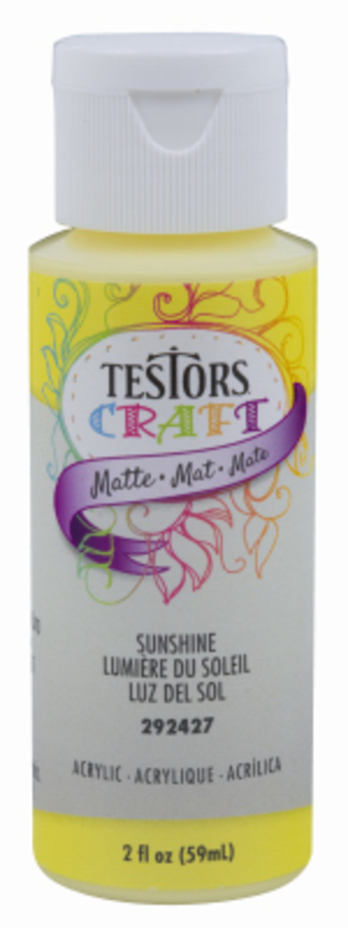 Testor 223543 2 oz Sunshine Matte Acrylic Craft Paint