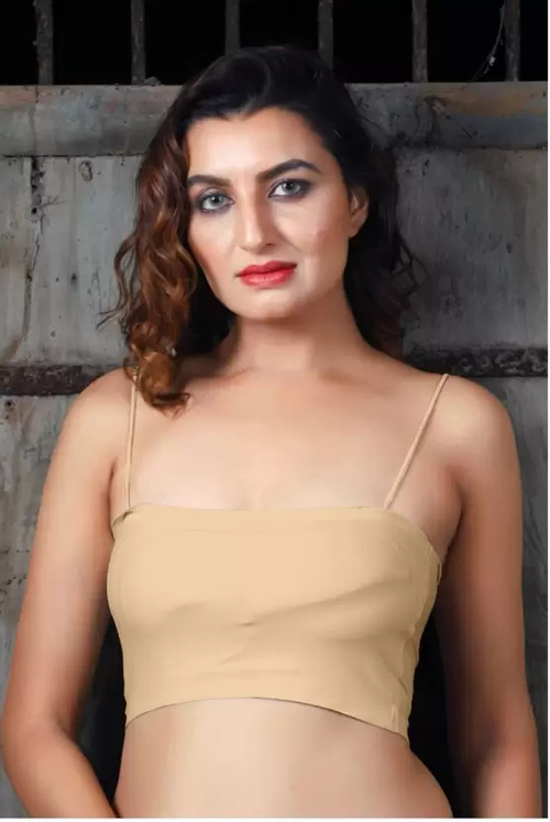 Women Sports Lightly Padded Bra (Brown)