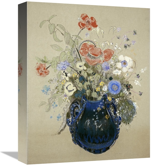 Global Gallery GCS-267080-16-142 16 in. A Vase of Blue Flowers Art Pri