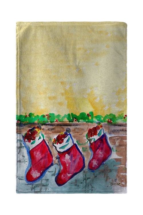 Betsy Drake BT279 30 x 50 in. Christmas Stockings Beach Towel