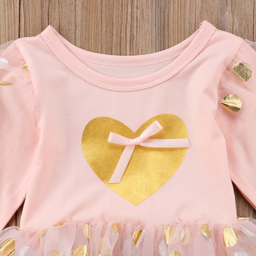 Newborn Infant Baby Girls Tulle Ruffle Bodysuit