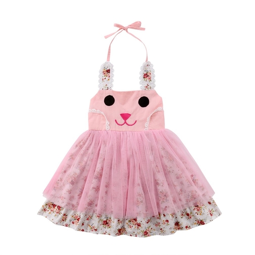 Cute Toddler Kid Baby Girls Rabbit Floral Tulle