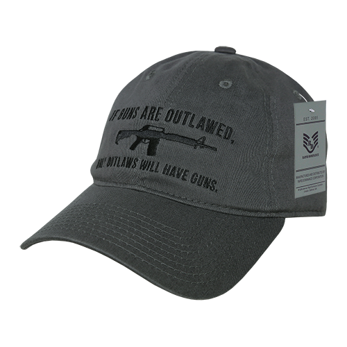 Rapid Dominance A03-OUTLAW-DGY Relaxed Graphic Cap - Dark Gray, Ou