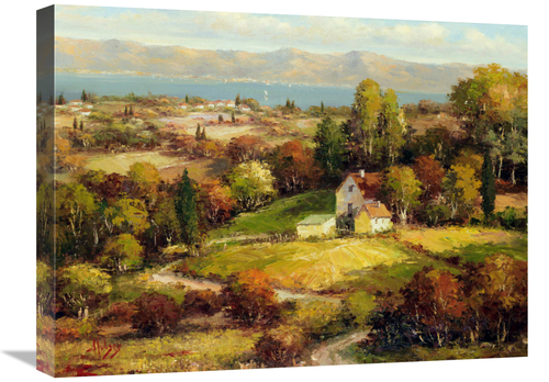 Global Gallery GCS-132474-1824-142 18 x 24 in. Lakeside VIllage Art Pr