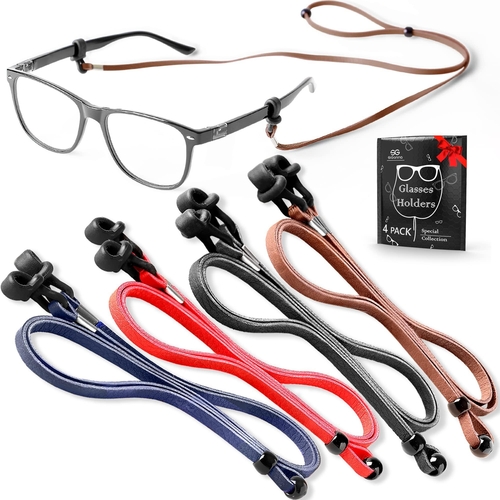 Eyeglass Chains for Women Men   Premium ECO Leather Glasses Strap