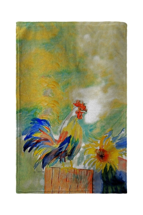 Betsy Drake BT265 30 x 50 in. Betsys Rooster Beach Towel