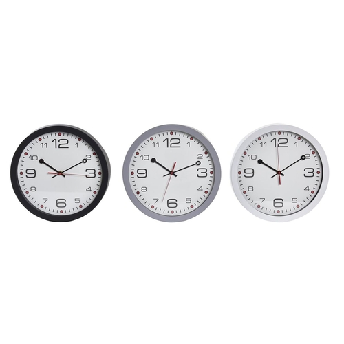 Wall Clock DKD Home Decor White Black Grey White/Black PVC Metal