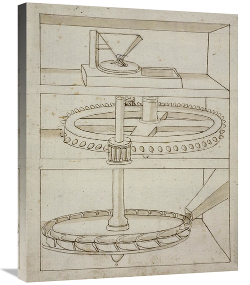 Global Gallery GCS-455003-2228-142 22 x 28 in. Folio 39 - Mill with Ho