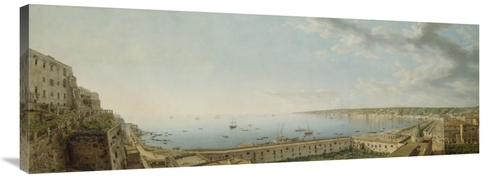 Global Gallery GCS-459971-44-142 44 in. A View of the Bay of Naples&#4