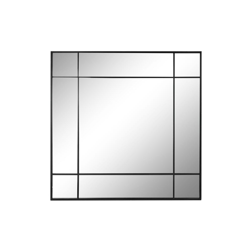 Wall mirror DKD Home Decor Black Crystal Iron 90 x 3 x 90 cm