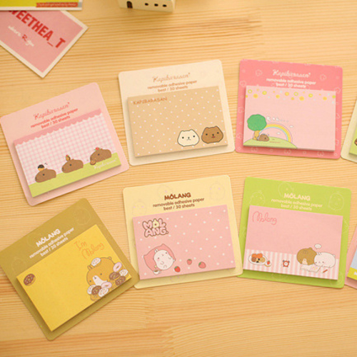 2pcs Cute Planner Rabbit Bear Animal memo pads and