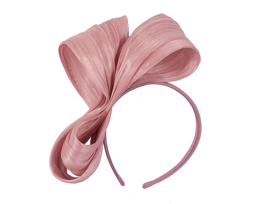 Exclusive dusty pink silk abaca bow