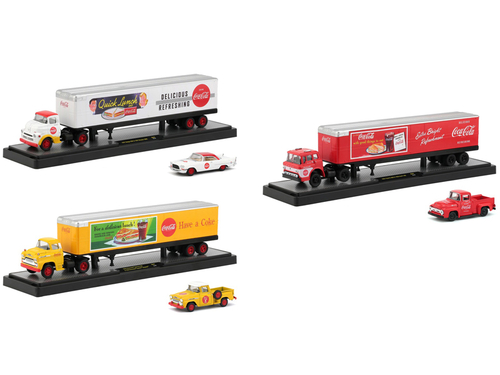 Auto Haulers \Coca-Cola\" Set of 3 Trucks \"Quick Lunch\" Release 1/64