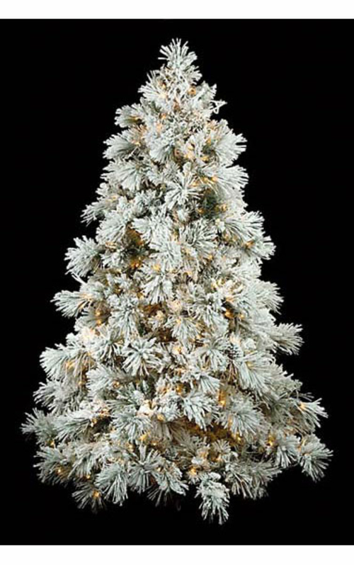 Autograph Foliages C-72424 9 ft. Flocked Pine Tree, Flocked