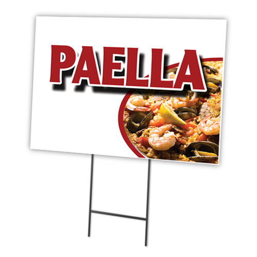 SignMission C-1216-DS-Paella 12 x 16 in. Yard Sign & Stake - Paella