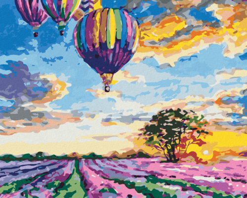 Paint by Numbers - HOT AIR BALLOONS AND LAVENDER