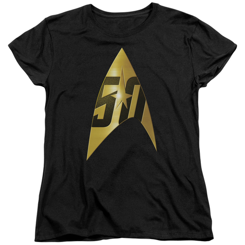 Trevco CBS1753-WT-3 Star Trek & 50th Anniversary Delta Short Sleeve Co