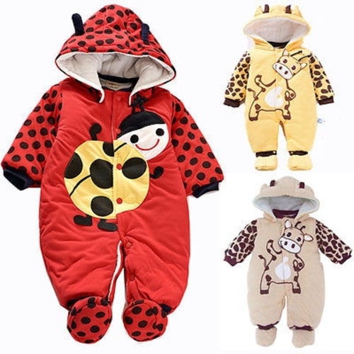 Jumpsuit Hat Shoes Animal Style Warm Hooded Baby