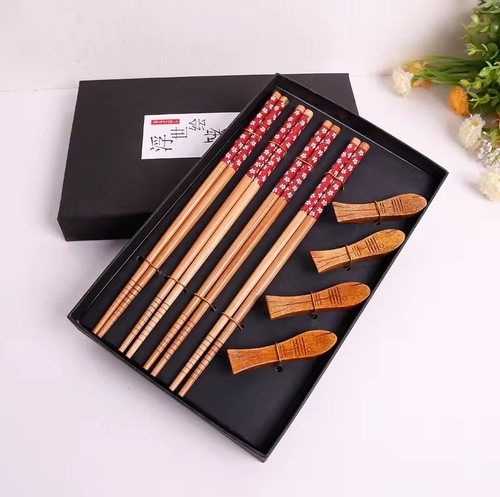 Chopsticks Gift Set with Rest Wood