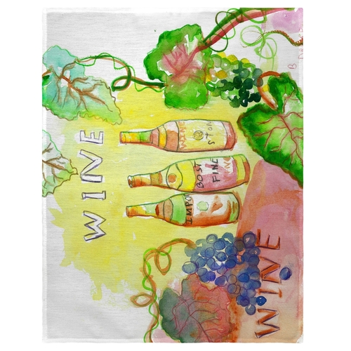 Betsy Drake PM078 14 x 18 in. Wine Bottles Place Mat - Set of 4