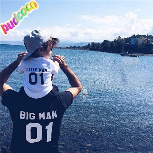 Parent-Child T-Shirt Big Man Little Man 01