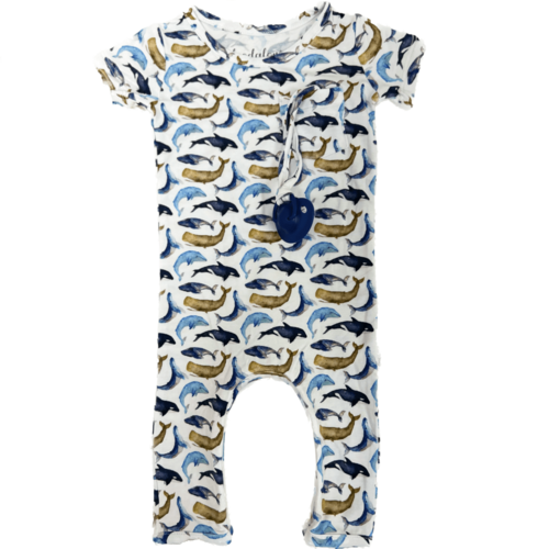 Fintastic - Doodalou Bamboo Baby Romper Short Sleeve with Pants - 0 -