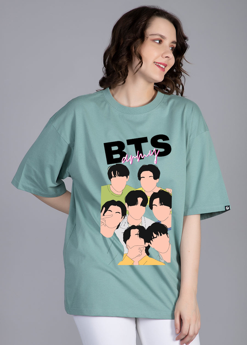 Bullet Proof Army Women Oversized Printed T-Shirt