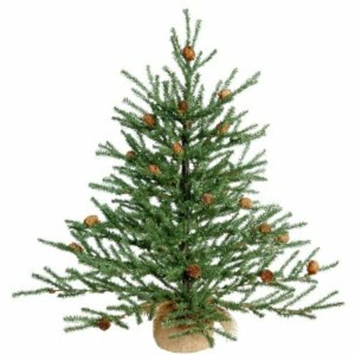 Vickerman B803921 24 in. Carmel Pine with Cones 480T Burlap Base