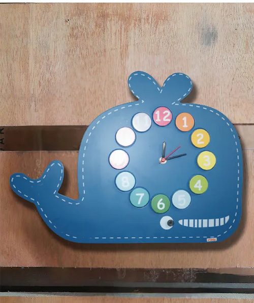 Whale Shape Table clock BLUE