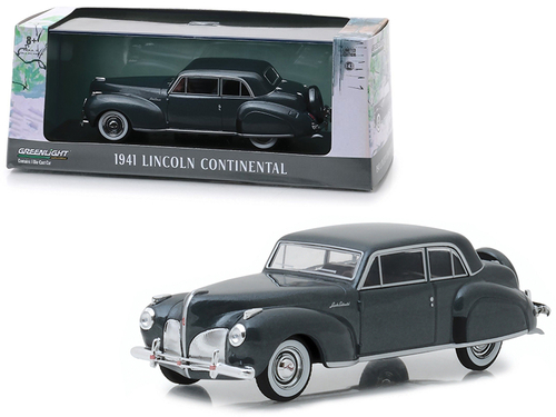 1941 Lincoln Continental Cotswold Gray Metallic 1/43 Diecast Model Car