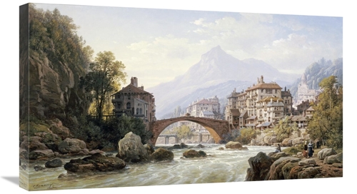 30 in. Le Vieux Pont Romain De St. Martin, Italy Art Print - Charl