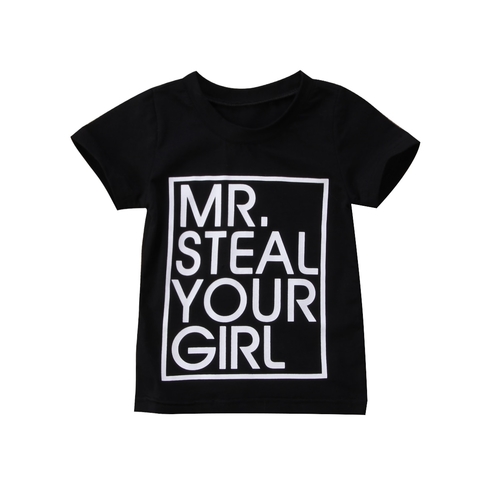 Mr.Steal Baby T-shirt Toddler Kids Boy Girls