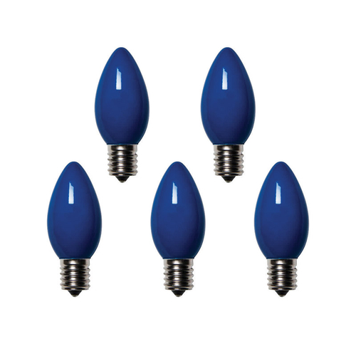 Holiday Bright Lights 9761123 C9 Christmas Light Bulbs, Blue, 