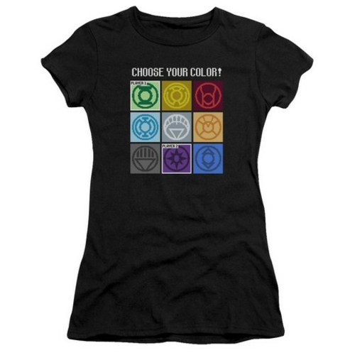 Trevco Dc-Choose Your Color - Short Sleeve Junior Sheer Tee - Black- S