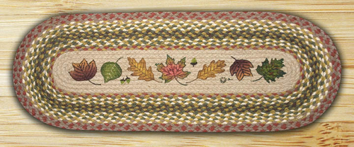 Earth Rugs 64-024AL Autumn Leaves Oval Runner