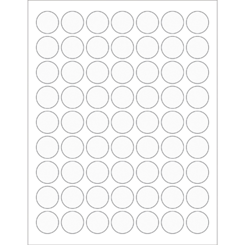 Box Partners LL230CL 1 in. Clear Circle Laser Labels - Pack of 6300