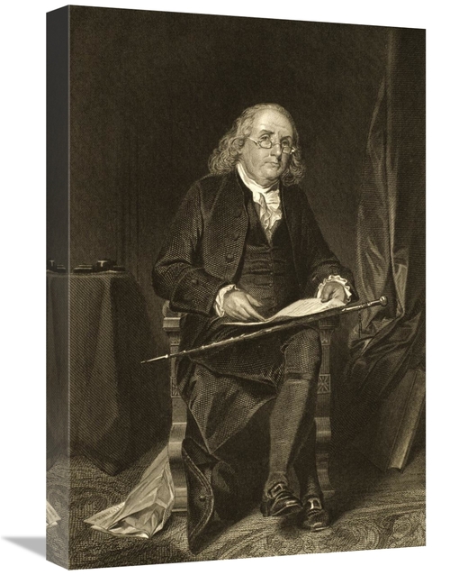 Global Gallery GCS-280688-22-142 22 in. Benjamin Franklin - 1706-1790 