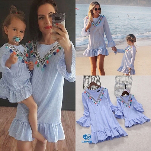 2018 Cute Fashion Summer Family Matching Dress